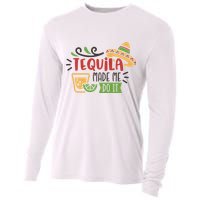Tequila Made Me Do It Cinco De Mayo Cooling Performance Long Sleeve Crew