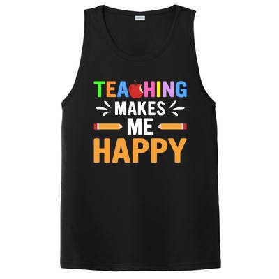 Teacher Make Me Happy Back To School PosiCharge Competitor Tank