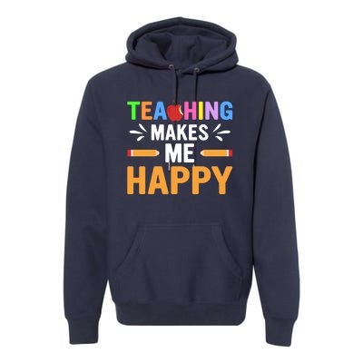 Teacher Make Me Happy Back To School Premium Hoodie