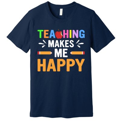 Teacher Make Me Happy Back To School Premium T-Shirt