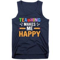 Teacher Make Me Happy Back To School Tank Top