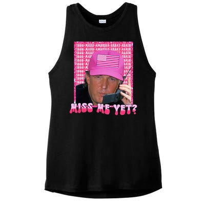 Trump Miss Me Yet Funny Trump 2024 Ladies PosiCharge Tri-Blend Wicking Tank