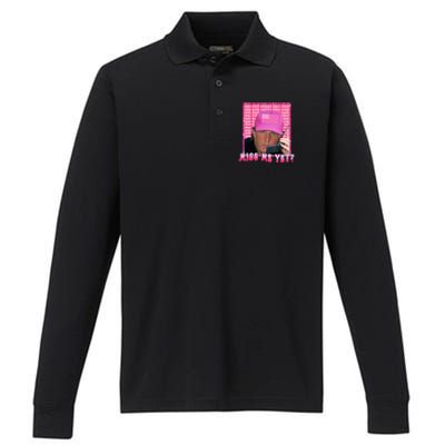 Trump Miss Me Yet Funny Trump 2024 Performance Long Sleeve Polo