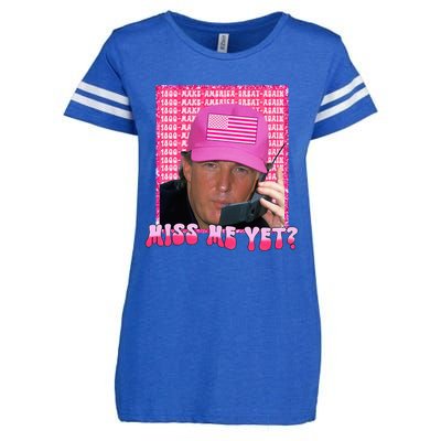 Trump Miss Me Yet Funny Trump 2024 Enza Ladies Jersey Football T-Shirt