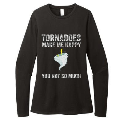 Tornadoes Make Me Happy Funny Design Womens CVC Long Sleeve Shirt