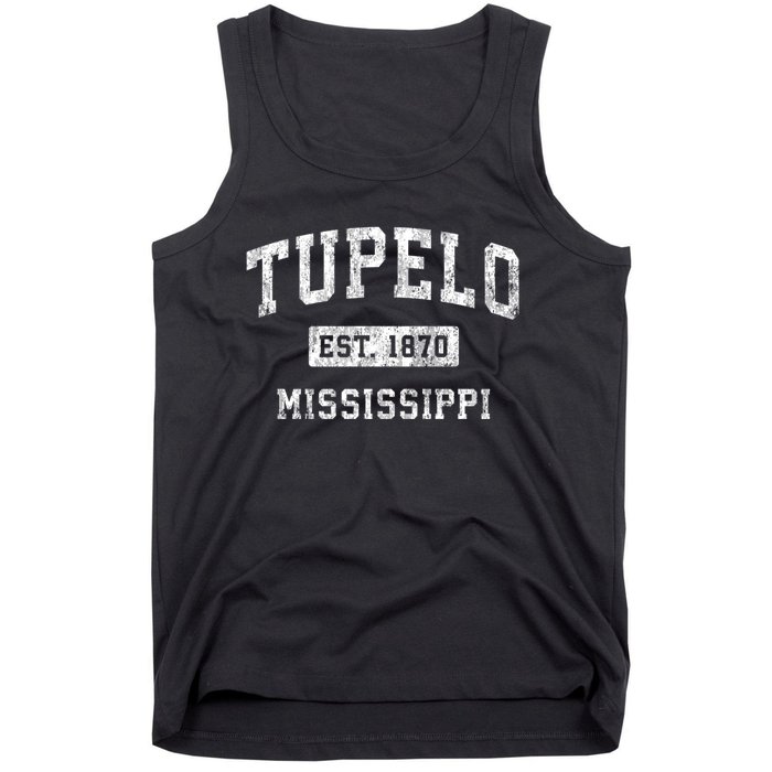 Tupelo Mississippi Ms Vintage Established Sports Tank Top