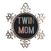 Twin Mom Mother's Day Twin Mom Leopard Metallic Star Ornament