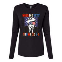 Trump Miss Me Yet Trump 2024 Patriotic 4th Of July Trump Womens Cotton Relaxed Long Sleeve T-Shirt