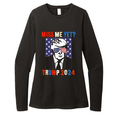 Trump Miss Me Yet Trump 2024 Patriotic 4th Of July Trump Womens CVC Long Sleeve Shirt