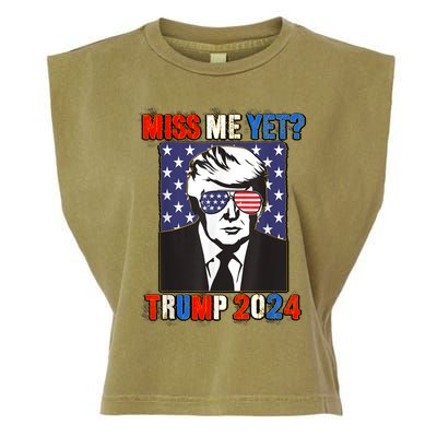 Trump Miss Me Yet Trump 2024 Patriotic 4th Of July Trump Garment-Dyed Women's Muscle Tee