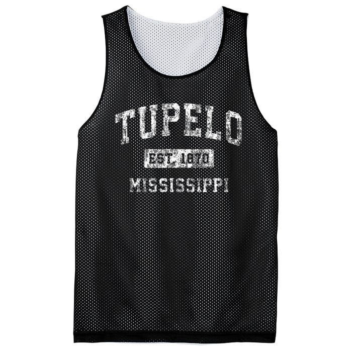 Tupelo Mississippi Ms Vintage Established Sports Mesh Reversible Basketball Jersey Tank