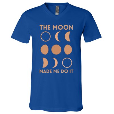 The Moon Made Me Do It Cool Gift V-Neck T-Shirt