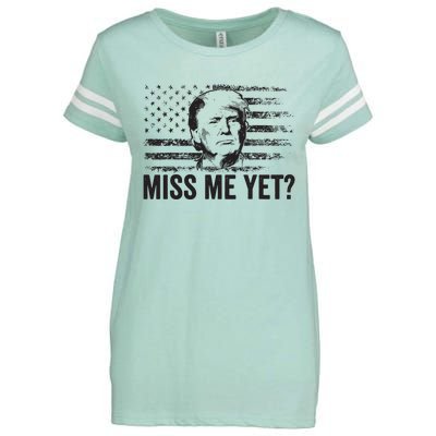 Trump Miss Me Yet Trump 2024 America Flag Ill Be Back Enza Ladies Jersey Football T-Shirt