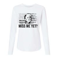 Trump Miss Me Yet Trump 2024 America Flag Ill Be Back Womens Cotton Relaxed Long Sleeve T-Shirt