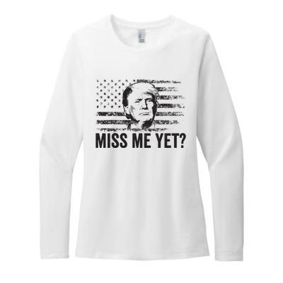 Trump Miss Me Yet Trump 2024 America Flag Ill Be Back Womens CVC Long Sleeve Shirt