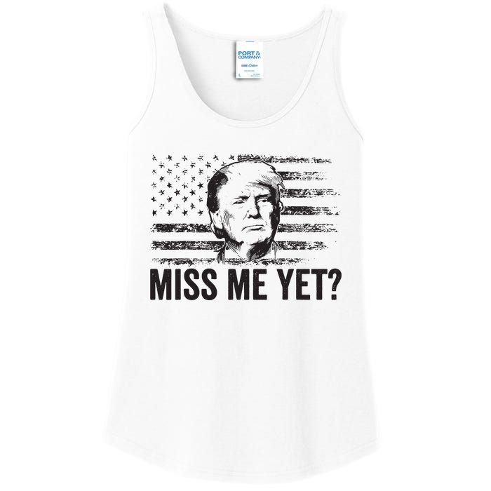 Trump Miss Me Yet Trump 2024 America Flag Ill Be Back Ladies Essential Tank