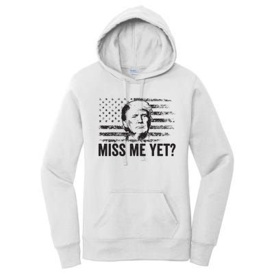 Trump Miss Me Yet Trump 2024 America Flag Ill Be Back Women's Pullover Hoodie