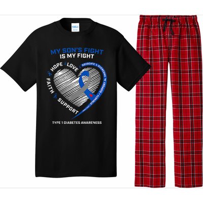 T1D Mom My Son's Fight Is My Fight Type 1 Diabetes Awareness Pajama Set