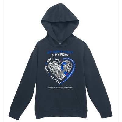 T1D Mom My Son's Fight Is My Fight Type 1 Diabetes Awareness Urban Pullover Hoodie