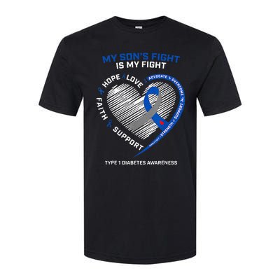 T1D Mom My Son's Fight Is My Fight Type 1 Diabetes Awareness Softstyle CVC T-Shirt