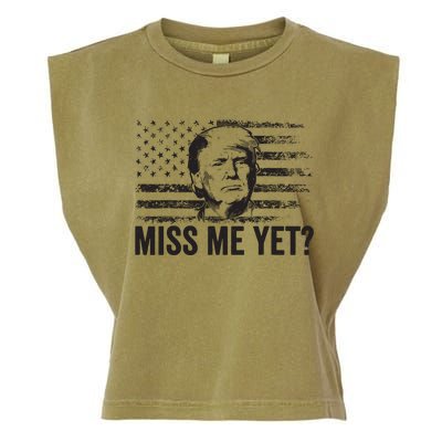 Trump Miss Me Yet Trump 2024 America Flag Ill Be Back Garment-Dyed Women's Muscle Tee