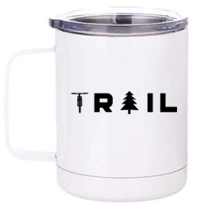 Trail Mtb Mountain Bike Cute Gift 12 oz Stainless Steel Tumbler Cup