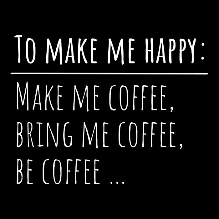 To Make Me Happy Coffee Lover List Funny Zip Tote Bag