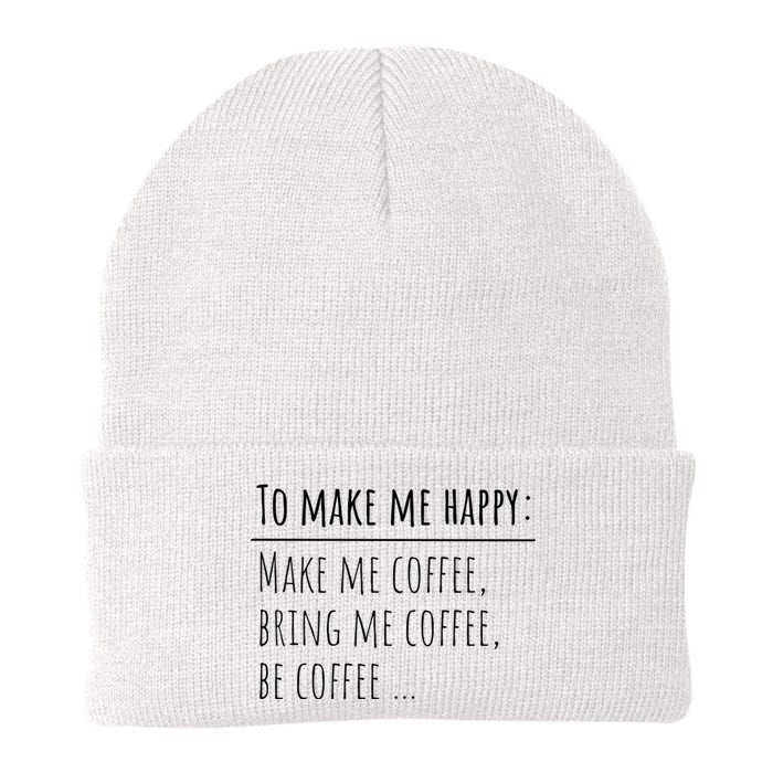 To Make Me Happy Coffee Lover List Funny Knit Cap Winter Beanie