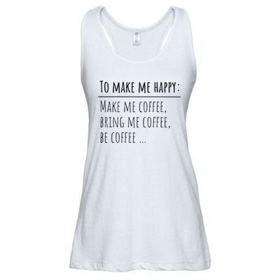 To Make Me Happy Coffee Lover List Funny Ladies Essential Flowy Tank