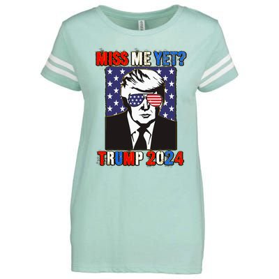 Trump Miss Me Yet Trump 2024 Patriotic 4th Of July Trump Enza Ladies Jersey Football T-Shirt