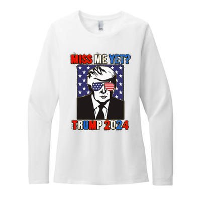 Trump Miss Me Yet Trump 2024 Patriotic 4th Of July Trump Womens CVC Long Sleeve Shirt