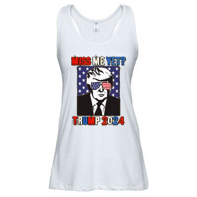 Trump Miss Me Yet Trump 2024 Patriotic 4th Of July Trump Ladies Essential Flowy Tank