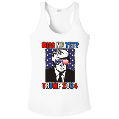 Trump Miss Me Yet Trump 2024 Patriotic 4th Of July Trump Ladies PosiCharge Competitor Racerback Tank