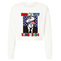 Trump Miss Me Yet Trump 2024 Patriotic 4th Of July Trump Cropped Pullover Crew