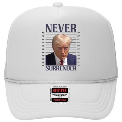 Trump Mugshot Meme High Crown Mesh Back Trucker Hat