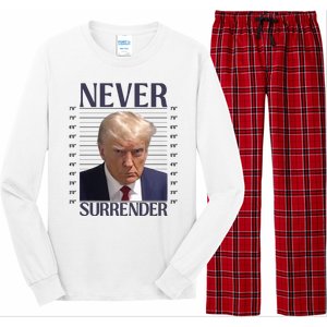 Trump Mugshot Meme Long Sleeve Pajama Set