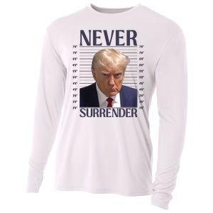 Trump Mugshot Meme Cooling Performance Long Sleeve Crew