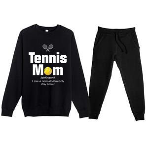 Tennis Mom Meaningful Gift Premium Crewneck Sweatsuit Set