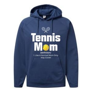 Tennis Mom Meaningful Gift Performance Fleece Hoodie