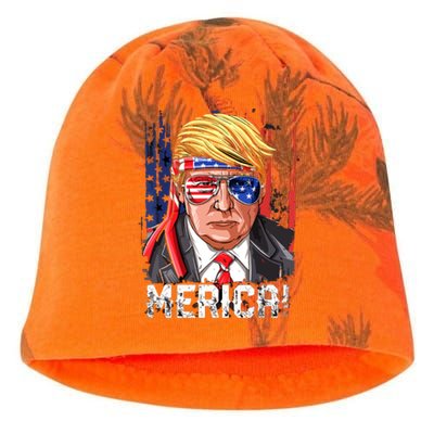 Trump Merica, Murica 4th Of July American Flag Kati - Camo Knit Beanie