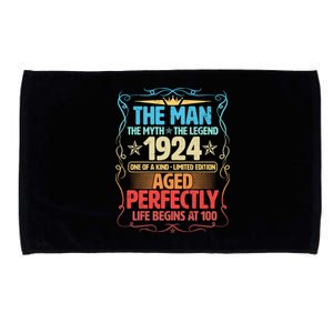 The Man Myth Legend 1924 Aged Perfectly 100th Birthday Microfiber Hand Towel