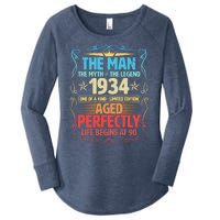 The Man Myth Legend 1934 Aged Perfectly 90th Birthday Women's Perfect Tri Tunic Long Sleeve Shirt