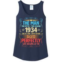 The Man Myth Legend 1934 Aged Perfectly 90th Birthday Ladies Essential Tank