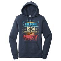 The Man Myth Legend 1934 Aged Perfectly 90th Birthday Women's Pullover Hoodie