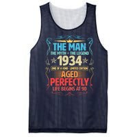 The Man Myth Legend 1934 Aged Perfectly 90th Birthday Mesh Reversible Basketball Jersey Tank