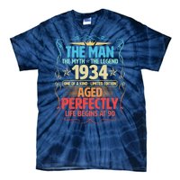 The Man Myth Legend 1934 Aged Perfectly 90th Birthday Tie-Dye T-Shirt