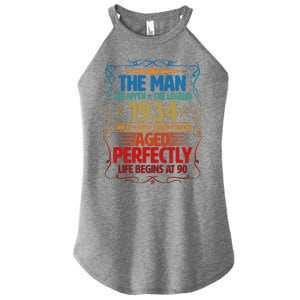 The Man Myth Legend 1934 Aged Perfectly 90th Birthday Women's Perfect Tri Rocker Tank