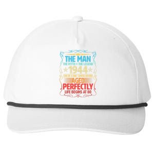 The Man Myth Legend 1944 Aged Perfectly 80th Birthday Snapback Five-Panel Rope Hat