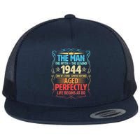 The Man Myth Legend 1944 Aged Perfectly 80th Birthday Flat Bill Trucker Hat