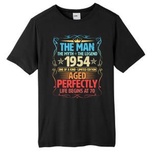 The Man Myth Legend 1954 Aged Perfectly 70th Birthday Tall Fusion ChromaSoft Performance T-Shirt